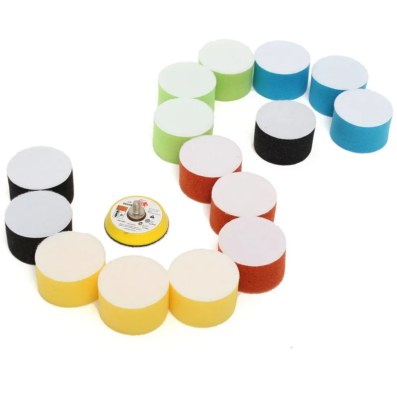

16Pcs Polishing 2 Inch 50mm Buffing Pad Assorted Kit for Car Polisher Hand Tool For Car Polisher Wax Buffer Car Polishing Pad