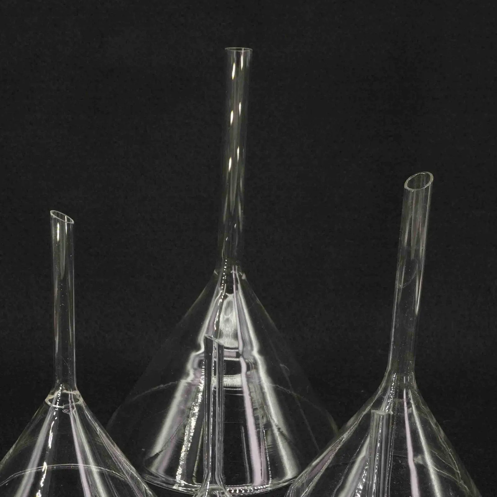 Miniature Borosilicate Glass Lab Funnel - Triangle Design