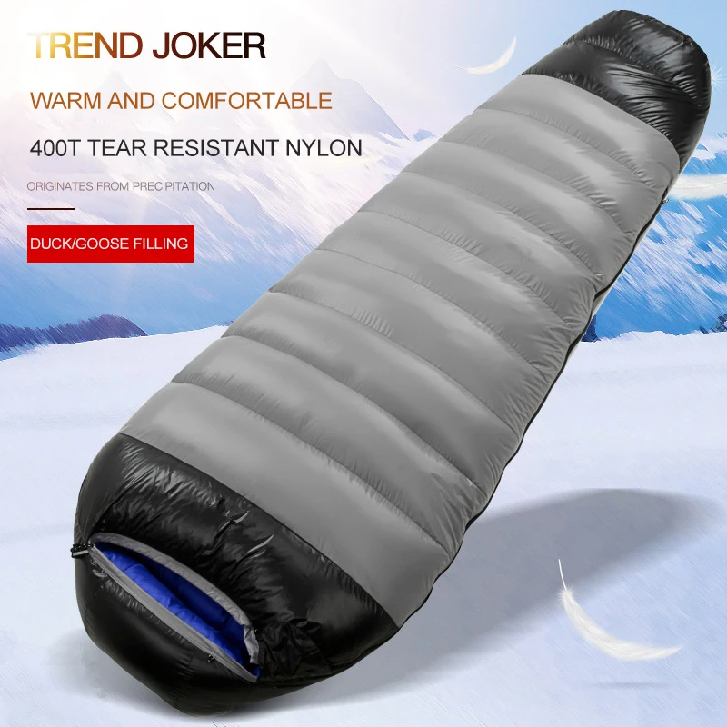

Adult Goose Down Ultra-Light Sleeping Bags Splicing Double Sleeping Bag Camping Warm And Thickened Ventilation Sleeping Bag
