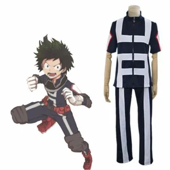 

Hero Academia Midoriya Iida Cosplay Costumes Hero Academia Wigs Izuku Midoriya Bakugou Katsuki Top Pants Set