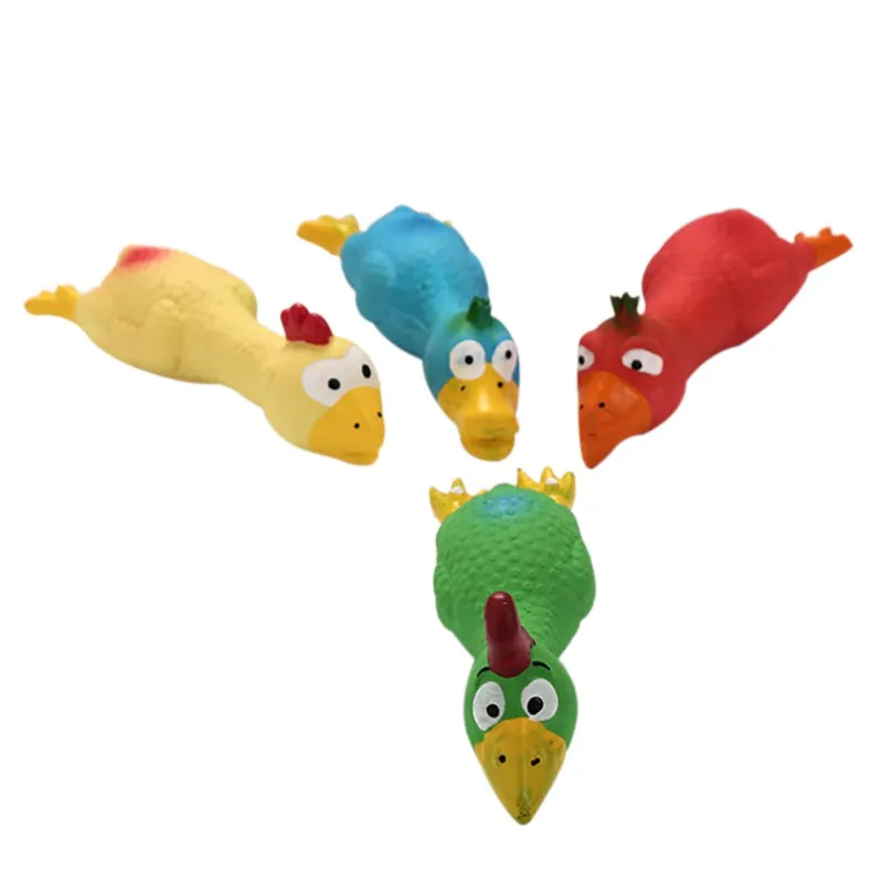 Игрушки для собак желтая кричащая резиновая курица пищалка Жевательная подарок жевательные игрушки