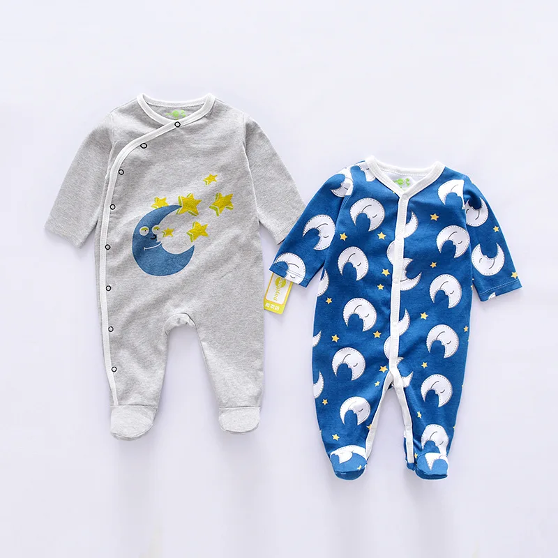 

2019 Fashion Long sleeve Babies Bodysuit Boys Jumpsuits Cotton newborn infant clothes long sleeve baby Jumpsuit 2Pieces/lot