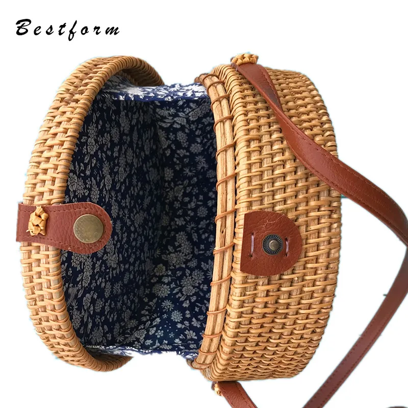 Франция/Чехия/Бали Круглый плетеная Сумка из ротанга летние пляжные Crossbody