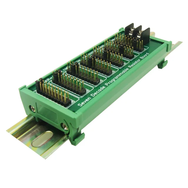 1R 9999999R Seven Decade Programmable Resistor Board, Step 1R, 1, 1/2 Watt, DIN rail mount