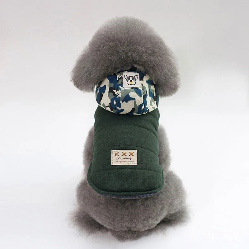 

Winter Cold Weather Cat Coat Jacket Warm Cotton Pet Clothes for Kitten Cat Puppy Small Dogs Casual Down Jacket with Warm Hood