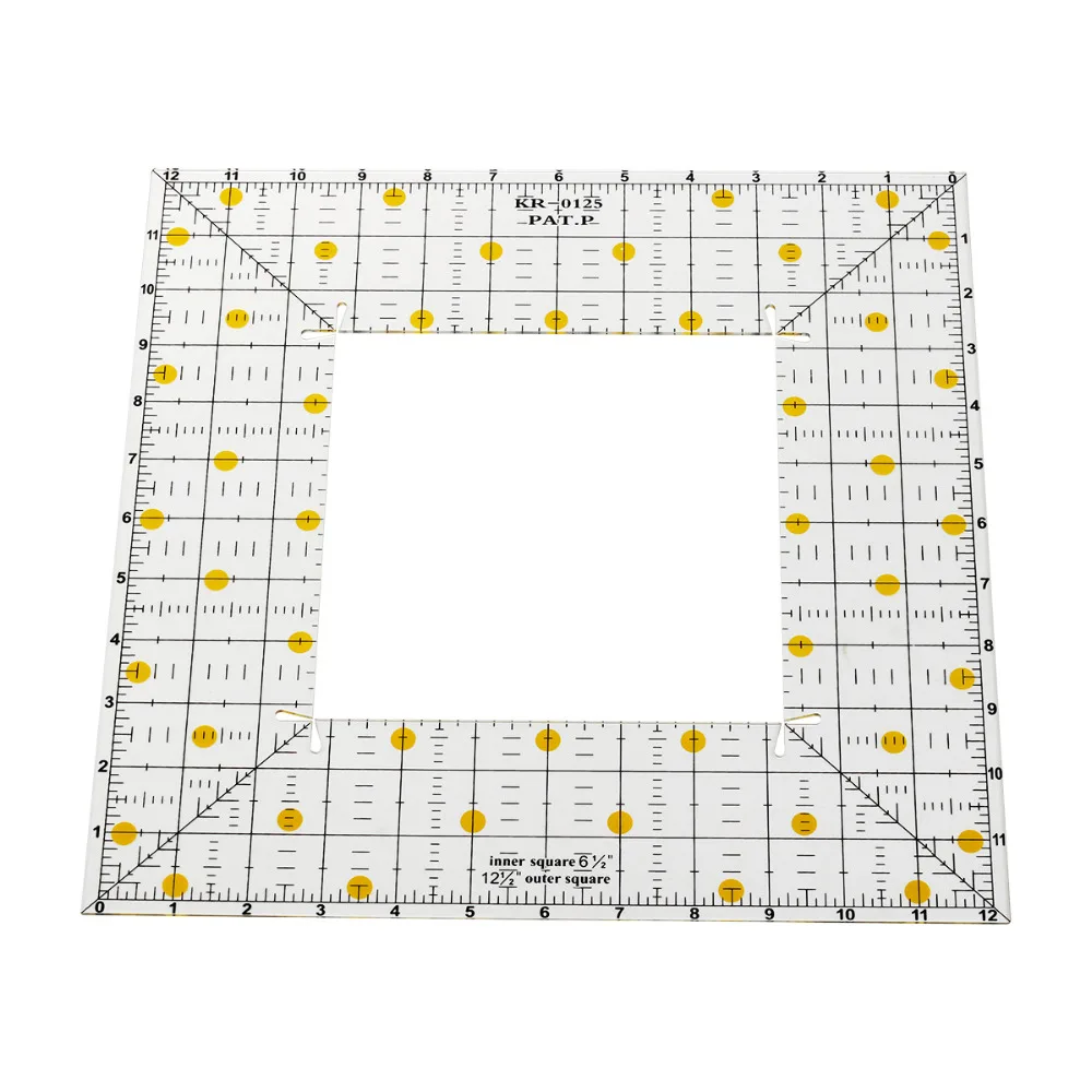 1 шт. квадратная Лоскутная линейка акриловая швейная стеганая линейка шаблоны инструмент квадратная дюймовая линейка 2 стиля