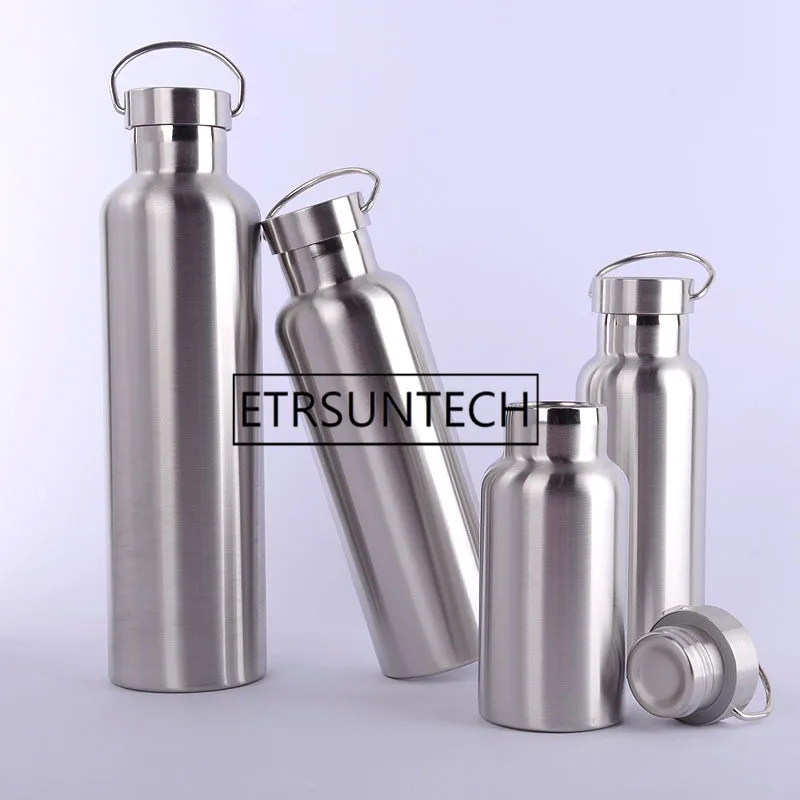 Botella De Agua Acero Inoxidable Doble Reutilizable Botella Termica Aislamiento Al Vacío Botellas Sin BPA Mantiene Bebidas 24h Frías Y 12h Calientes (Blanco, 750 Ml