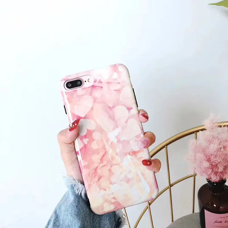 Blu-Ray Colorful Pattern Flower Phone Case For iPhone X 6 6S 7 8 Plus Fashion Glossy Planet Universe Series Back Cover - Color: 21