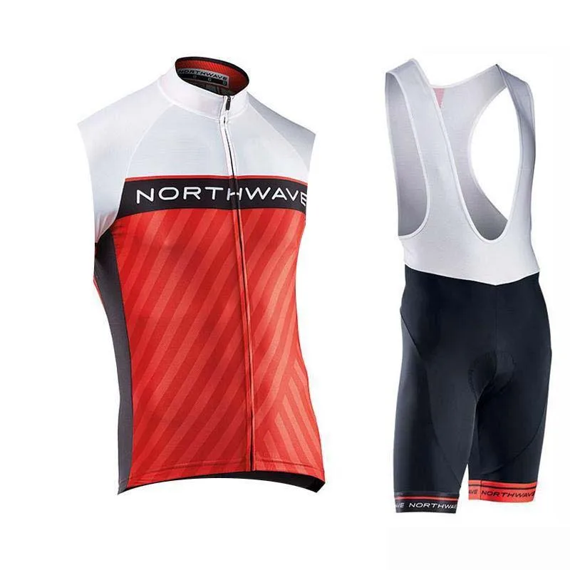 

2018 NW team Men's summer sleeveless cycling jersey set Ropa Ciclismo hombre outdoor sport Breathable Bicycle Cycling Clothing