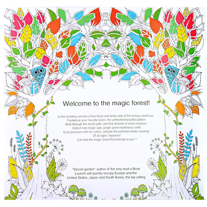 Aliexpress Buy 24 Pages Enchanted Forest Secret Garden Series Antistress Adult Coloring Books For Adults Iibros Livre Cloriage Kids Art Book From