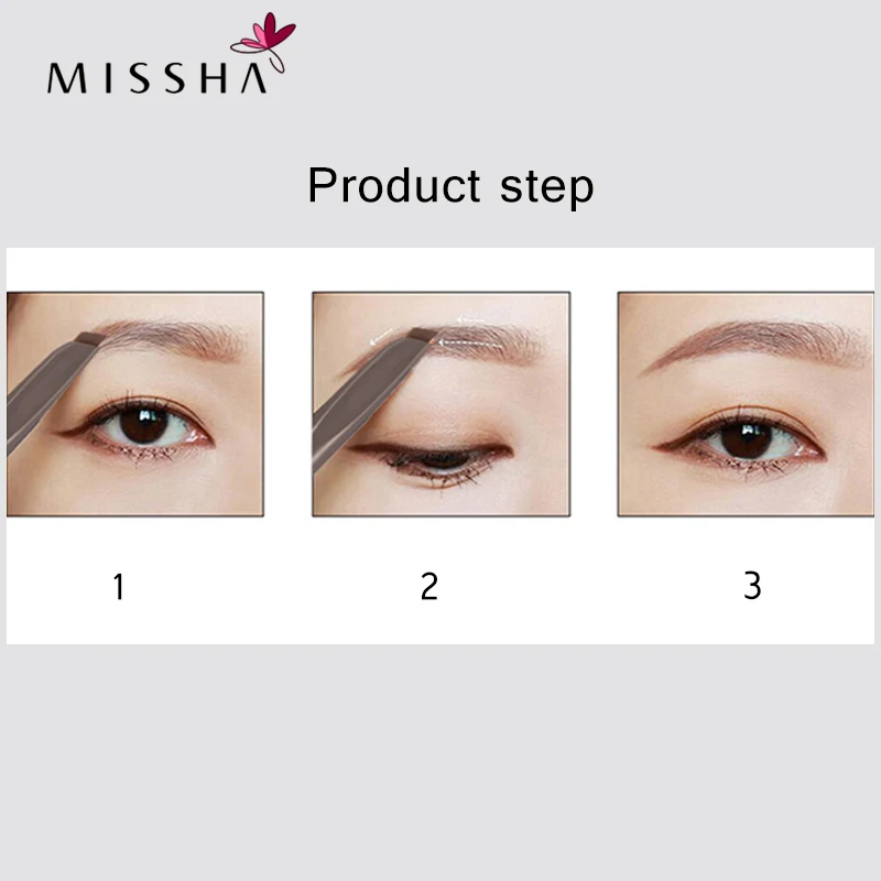 Стайлер для бровей MISSHA стойкая краска Водостойкий карандаш 3 цвета на
