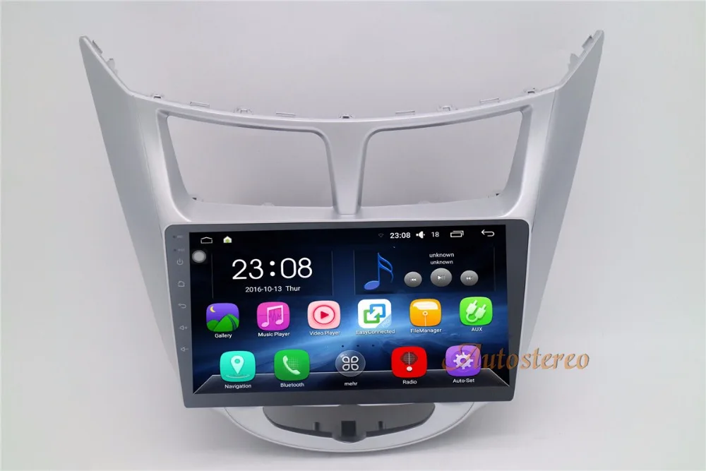 Excellent Big screen Android Car GPS Navigation Car DVD Player For Hyundai Accent Verna 2011+  stereo unit multimedia 1