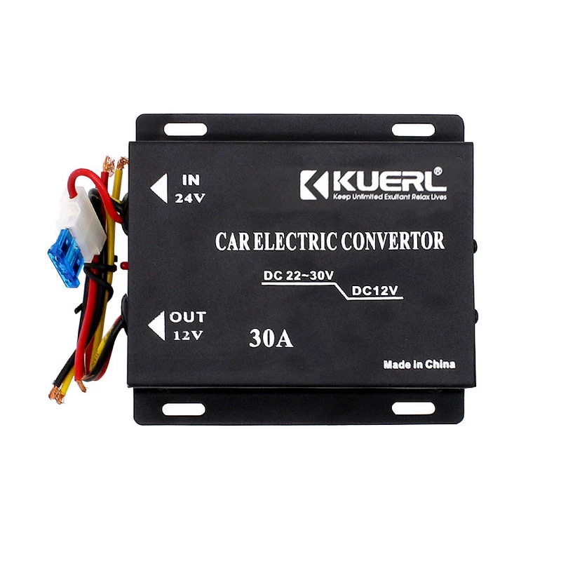 

I Key Buy 1PC 24V To 12V High Power 30A Car Power Inverter Converter Step-Down Auto Inverters Black