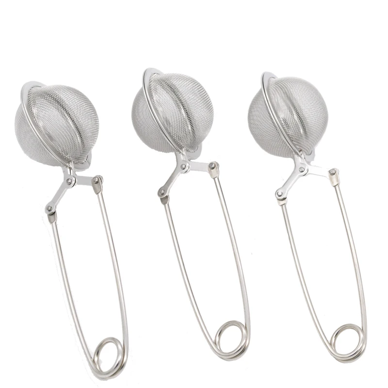 

ERMAKOVA 3 Pcs Stainless Steel Long Handled Tea Infuser for Loose Leaf Tea Tea Tong Maker Perfect Pincer Tea Ball Strainer