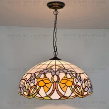 Диаметр 50 см, Пастораль Tiffany, мандала, подвесной светильник, кафе, бар, гостиная, столовая, спальня, лампа