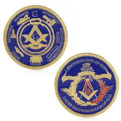 Позолоченный масонский братство человек памятная монета коллекция