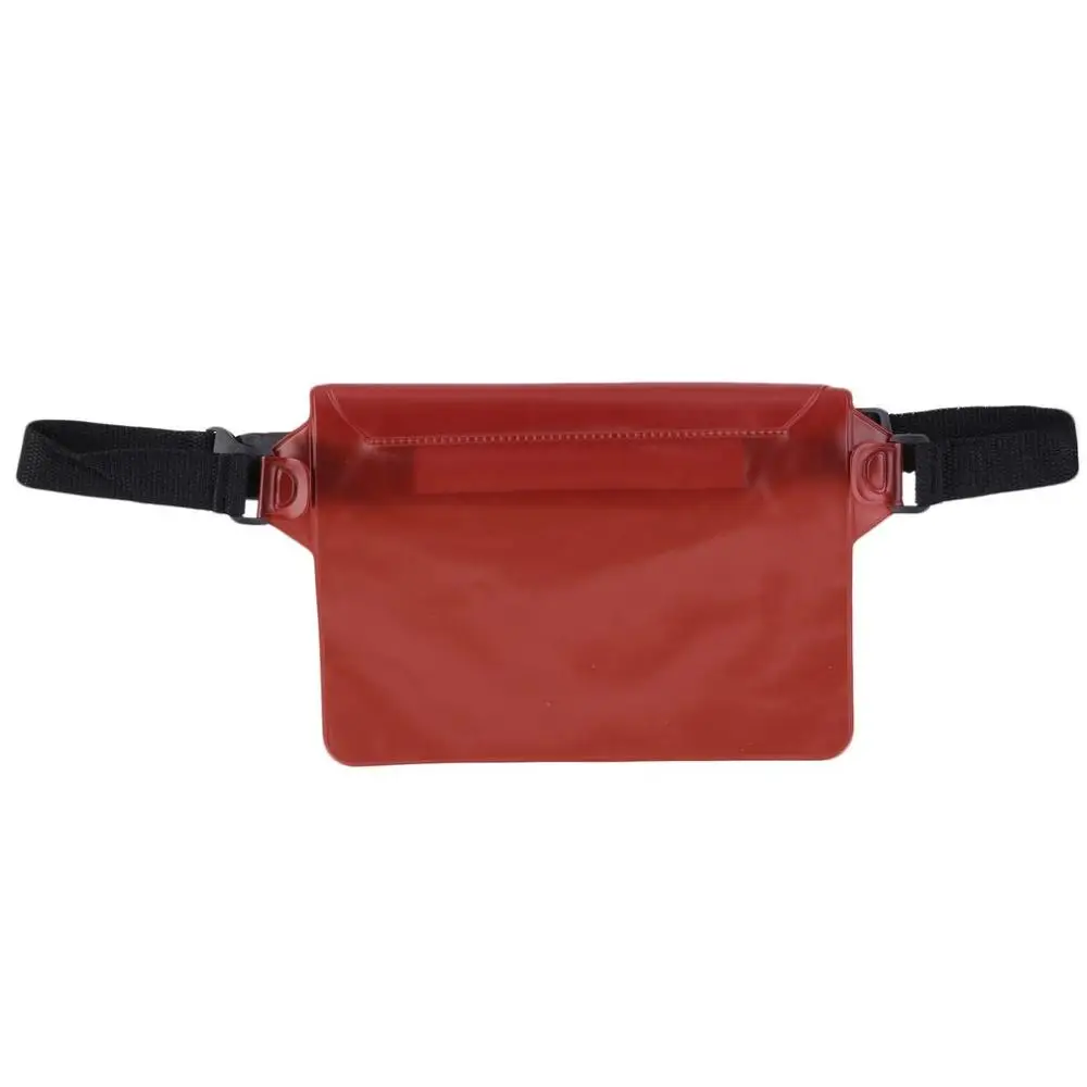 6 цветов Универсальный тип уплотнения Водонепроницаемая поясная сумка для мобильного телефона ПВХ мужская женская уличная пляжная сумка на пояс Новинка - Цвет: Red