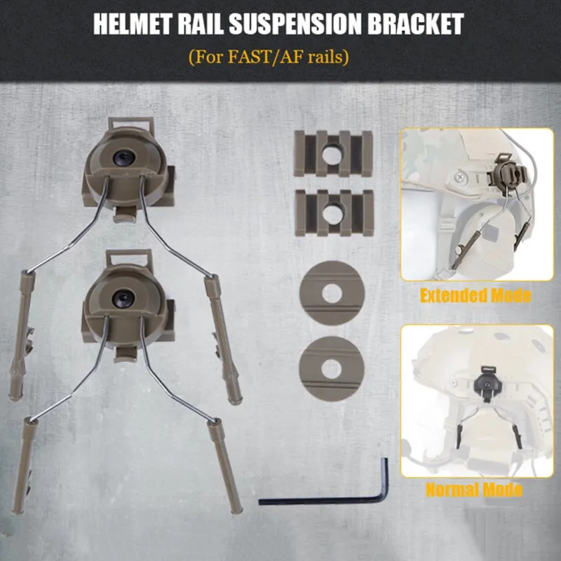 Аксессуары для шлема тип держатель для гарнитуры Быстрый Шлем рельсовый адаптер набор BK/DE/FG шлем рельс подвеска кронштейн