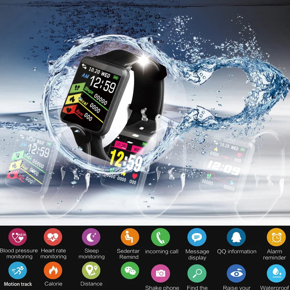 

Smart Watch Sports Fitness Activity Heart Rate Tracker Blood Pressure Watch IP67 waterproof watch N.20