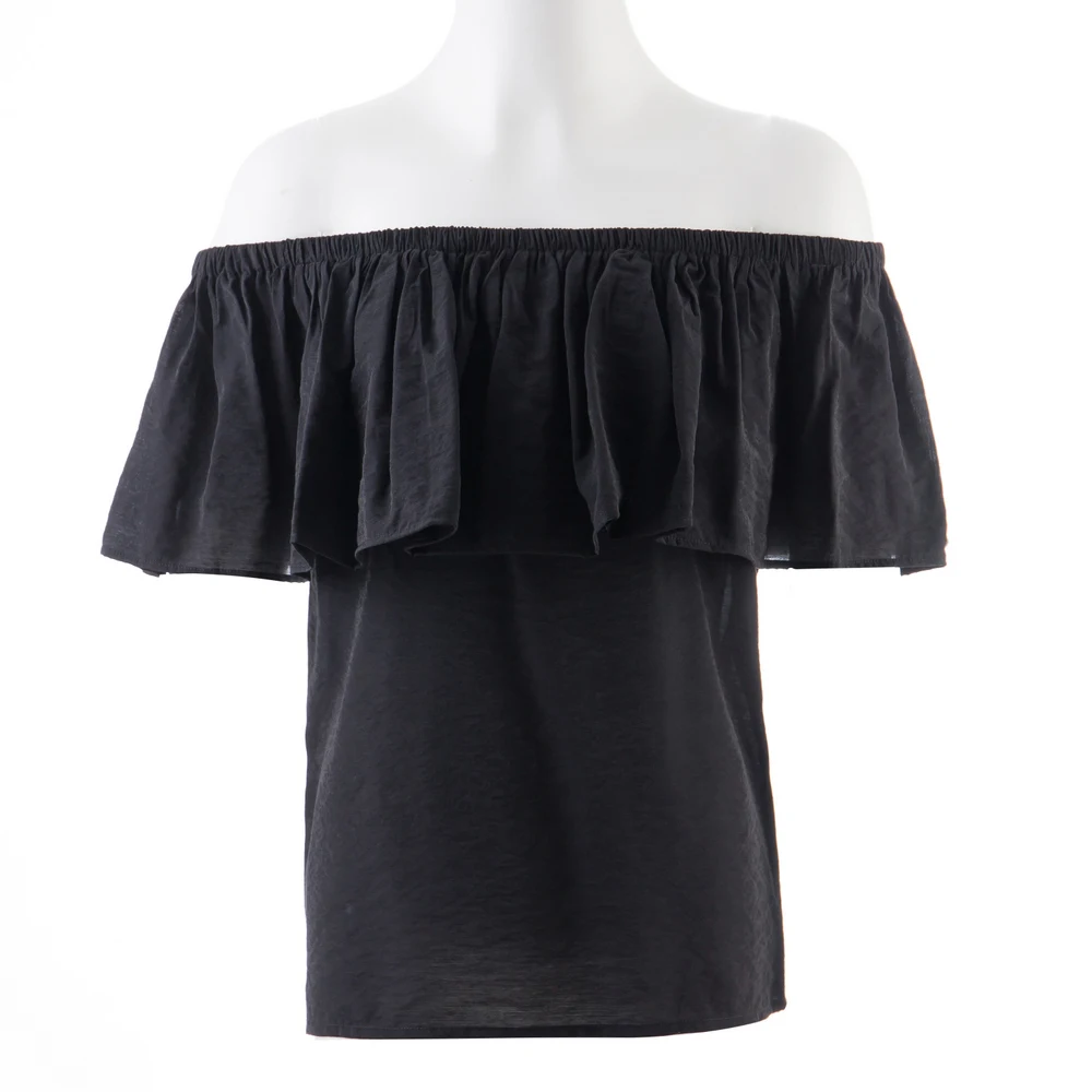 Negro De Mujer Camisa Top Talla Grande De Cóctel campesina Pinup Rockabilly Clothing