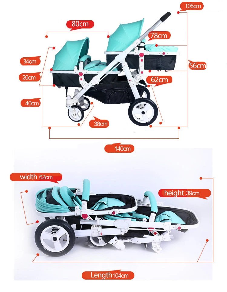 Motherknows twins детская коляска на колесиках лампа для переднего и заднего фонаря детская коляска на колесиках для близнецов