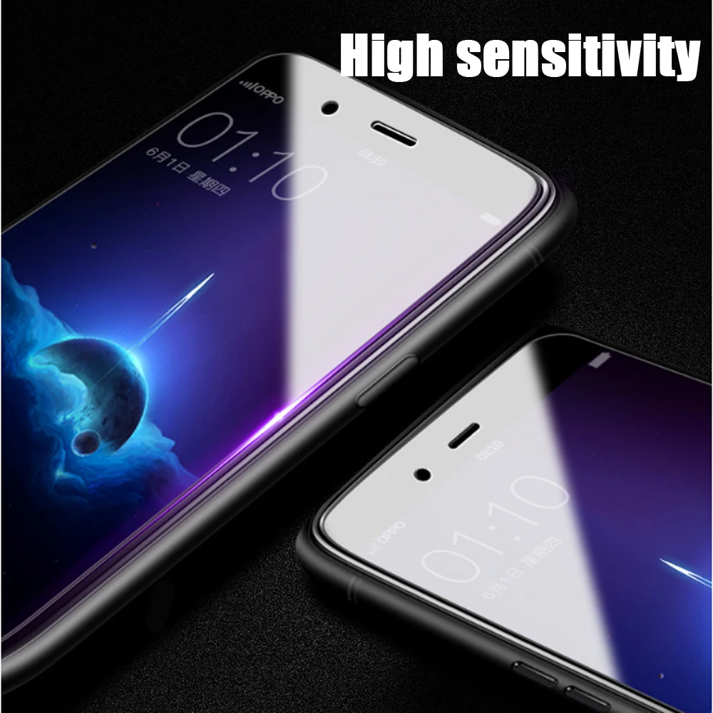 100 шт много протектор экрана для OPPO R15 R17 закаленное стекло анти синий фиолетовый