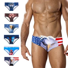 Swimwear Men Summer Mens Swim Briefs Sexy Beach Trunks Surfing Shorts Swimsuit Bathing Swimming Suit Male Beachwear Printed