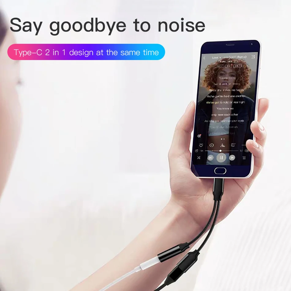 ! USB Type C адаптер ACCEZZ для Huawei Mate 20 P20 Pro Samsung Xiaomi Mi6 8 Mix2S LG 3 5 мм разъем Aux зарядный