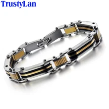 TrustyLan модные стальные ювелирные изделия золотого цвета браслет для мужчин Дружба Лучшие друзья мужские браслеты для мужчин браслет