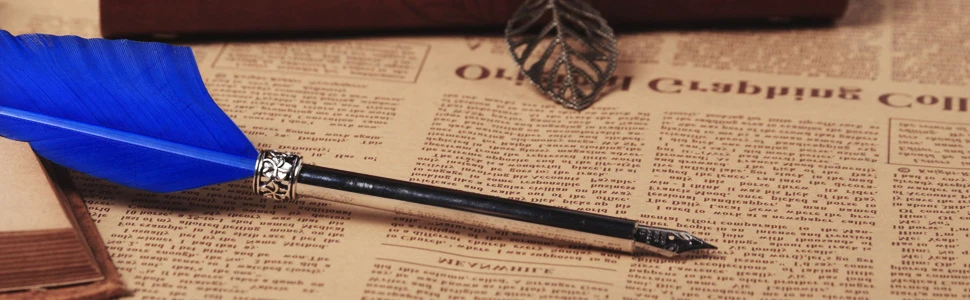 Mão de metal Dip Pen Escrita Haste