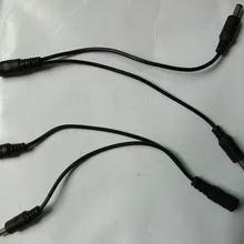 10 шт. Артикул DC 5,5x2,1 мм Интерфейс Электрический адаптер шнур 1 Женский сплиттер 2 мужского питания Соединительный кабель для камеры видеонаблюдения и т. д