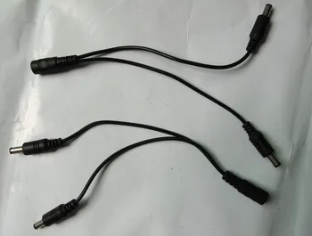 

10pcs Article DC 5.5x2.1mm Interface power adapter cord 1 Female Splitter 2 Male supply plug connector cable For CCTV Camera ect