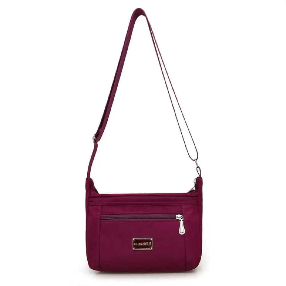 

Yfashion Women Waterproof Nylon Zipper Shoulder Bag With Adjustable Strap Travel Bags
