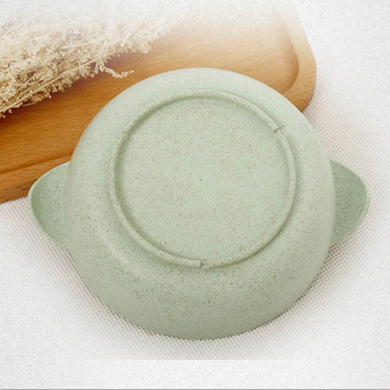 Wheat Straw Children Dinnerware Kids Feeding Bowls With Spoon Baby Dishes Solid Color Food Container Toddler Tableware T0590 Wheat Straw Children Dinnerware Kids Feeding Bowls With Spoon Baby Dishes Solid Color Food Container Toddler Tableware T0590