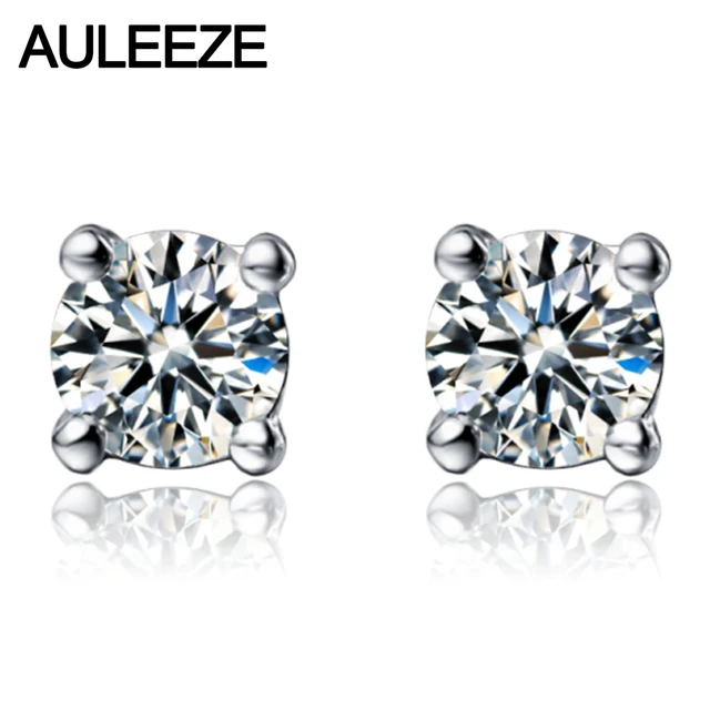 Diamond Wedding Earrings 9k Solid White Gold Earring 1cttw Simulated Diamond Wedding Earrings 9k Solid White Gold Earring 1cttw Simulated Stud For Women Valentine S