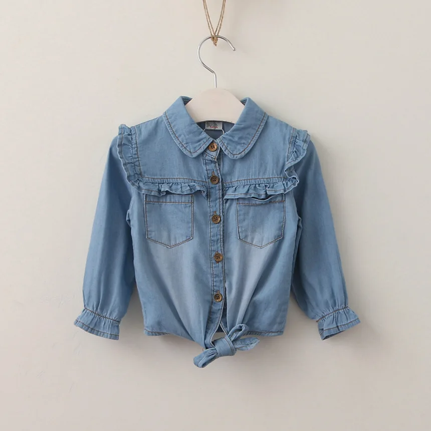 Jaqueta para Meninas com Capuz Cabolsas da Criança da Menina Babyinstar Menina Denim Jaqueta Casual Padrão Roupas Topos Crianças 6 Babyinstar menina denim jaqueta para meninas com