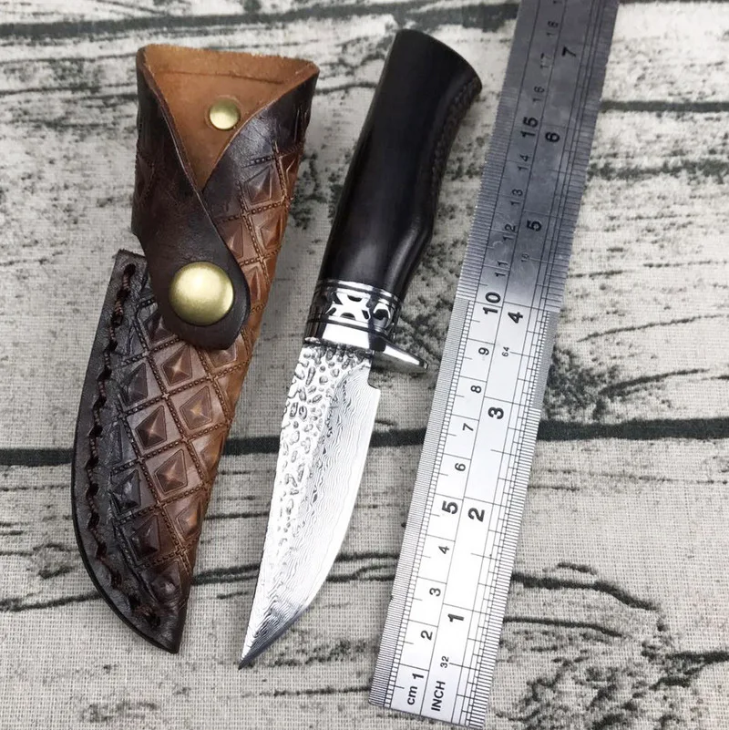 

Handmade Pattern Damascus Steel Straight Knife Handle Outdoor Tactical Gift Collection forged chef knife cleaver