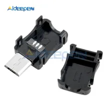 10 ピース/ロット 5Pin マイクロ Usb コネクタポート Sockect プラスチックケース男性プラグ充電