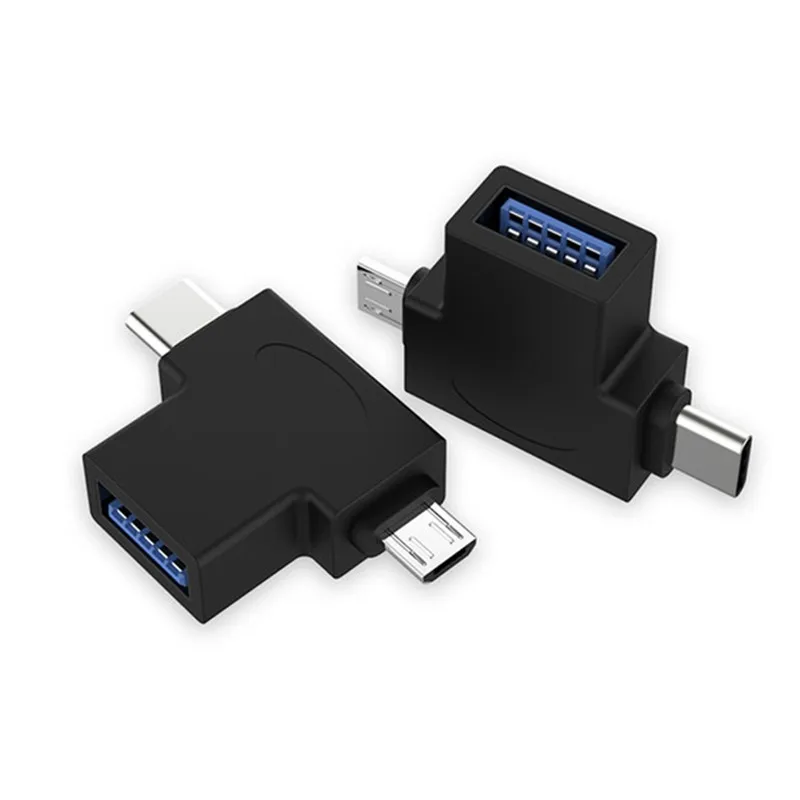 

OTG Cable Adapter 2 in 1 Micro USB Type C to USB 3.0 Adapter OTG Converter For Samsung Galaxy S10 S9 Mobile phone Adapter