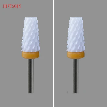 

2 Pcs/Lot White Ceramic Nail Drill Bit - Tapered Barrel Bit - XXC (0121.060)