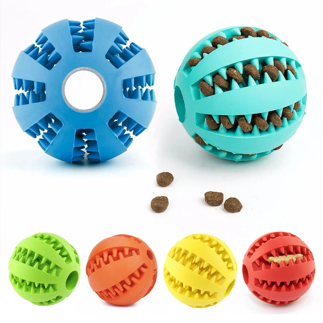 Dog Toy Interactive Rubber Balls Pet Dog Cat Puppy Chew Toys Ball Teeth