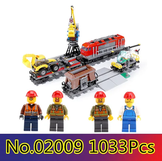 

1033 pcs Model building kits compatible with lego train 60098 city RC Heavy-haul Train Set 60098 Toy Building Block Toy