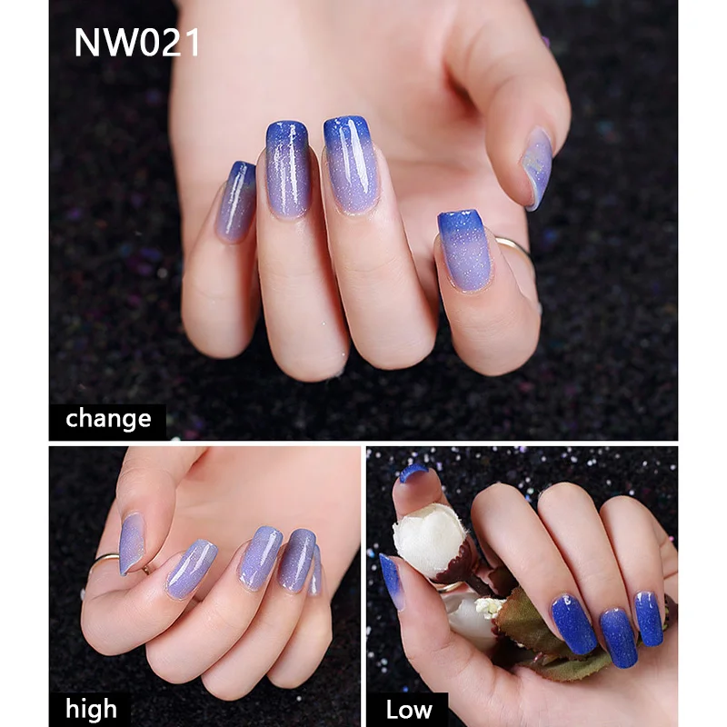 6 мл термальный меняющий температуру Цвет Гель-лак для ногтей маникюр верхнее Базовое покрытие гель Дизайн ногтей Прямая поставка - Цвет: W021