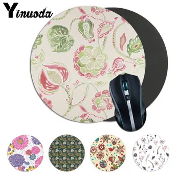 

Yinuoda New Petal Pattern Soft Rubber Professional Gaming Mouse Pad Computer Gamer Durable Notebook Round mouse pad anime