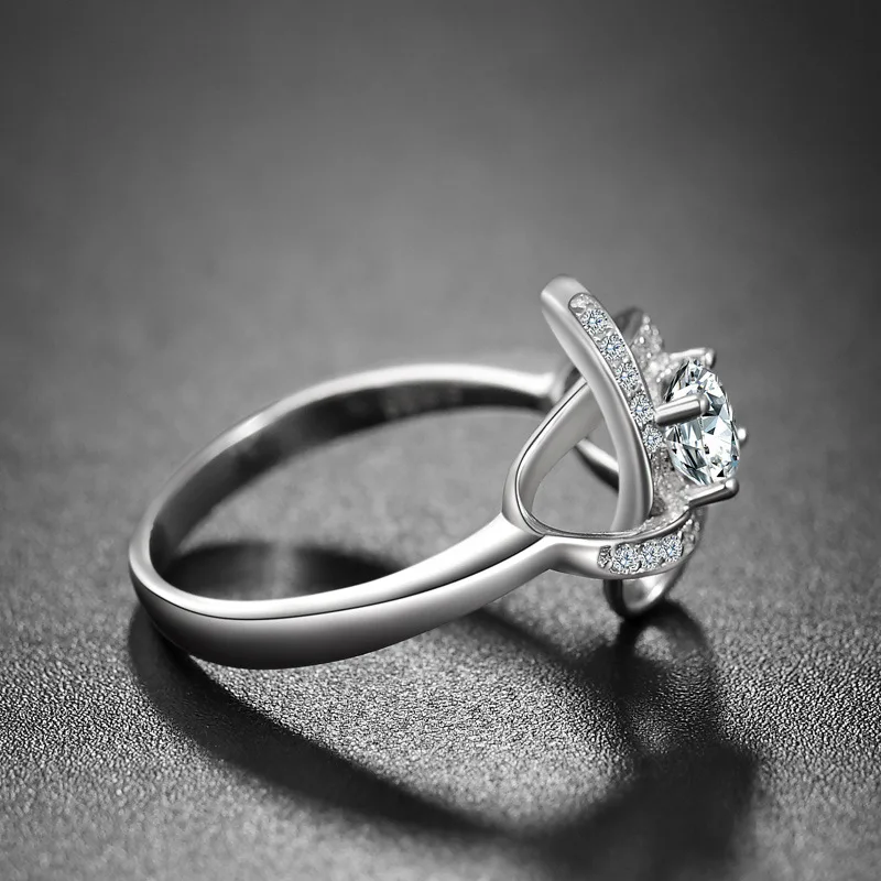 Женское кольцо вечности из серебра 2018 пробы с новым дизайном 925|jewelry women rings|jewelry