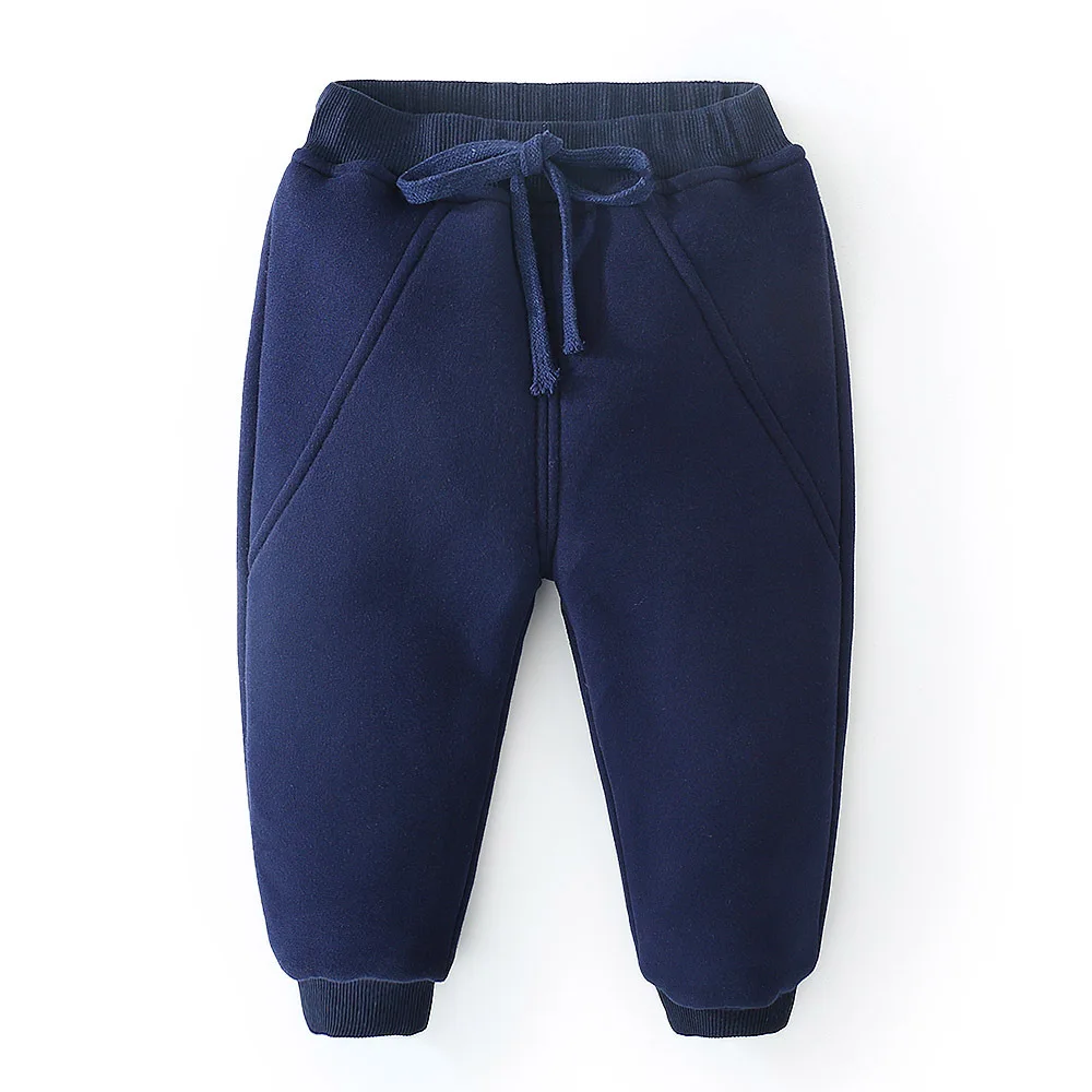 Зимние штаны для маленьких мальчиков флисовые спортивные штаны для мальчиков, Детские теплые спортивные штаны осенние брюки для детей возрастом от 2 до 6 лет плотные штаны Повседневная одежда - Цвет: blue