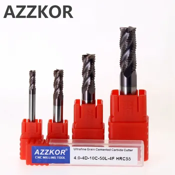 

Milling Cutter Alloy Coating Tungsten Steel Tool Cnc Maching 4 Blade Roughing Endmills Milling Cutter Milling Cutter For Metal