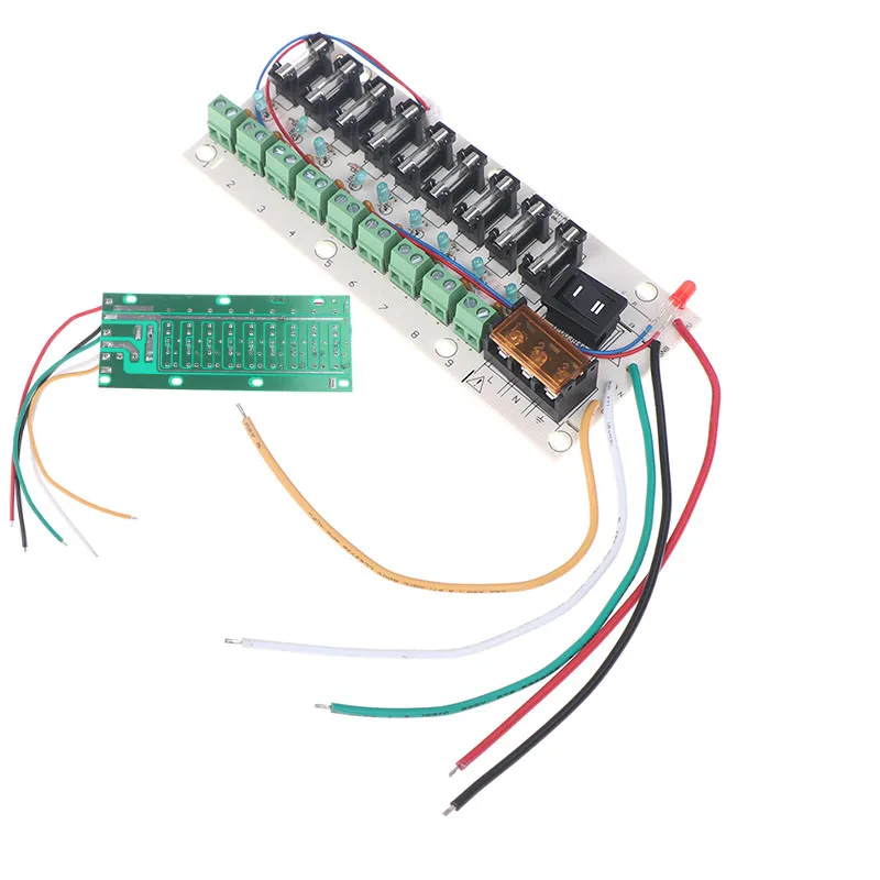 

12V DC Power Distribution 9-way PCB Board Terminal Block For Switching Power Supply Electricity Current Wiring LED Switch