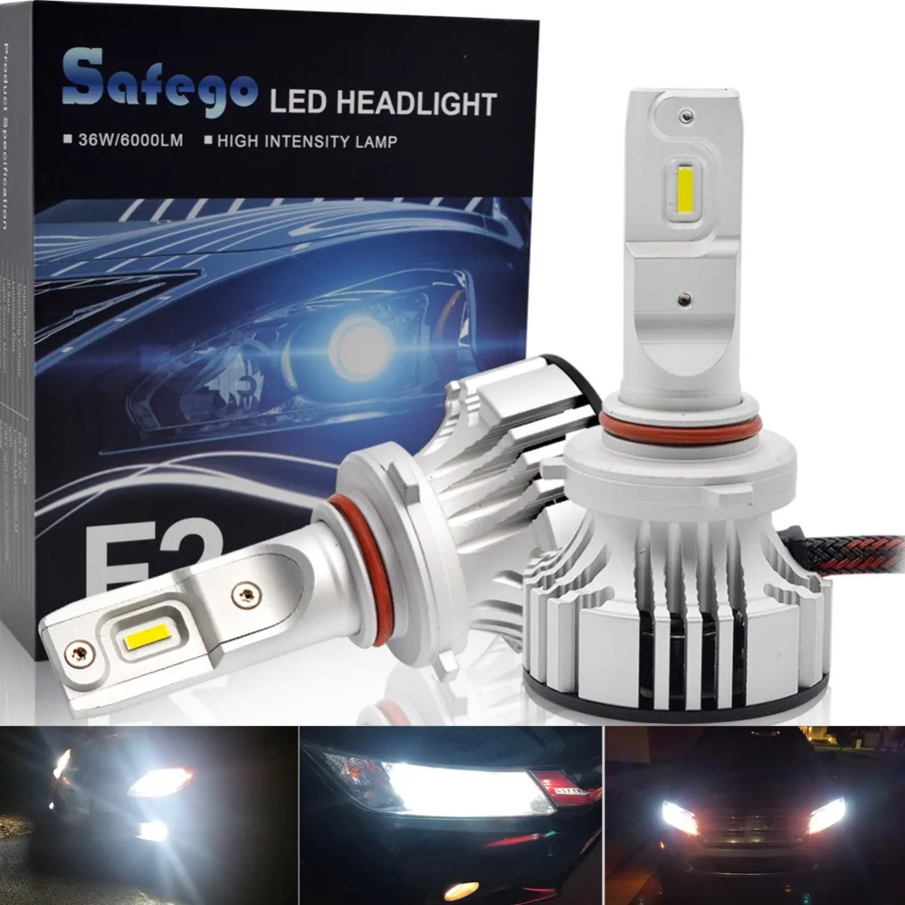 Safego 36 Вт 9005 H7 H4 Hi/короче спереди и длиннее сзади) H8 H9 H11 9006 автомобиля светодиодный