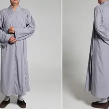 Унисекс буддистские монахи летние и весенние хлопковые костюмы robe lay буддизм abbot костюм для медитации nun одежда для восточных единоборств серый